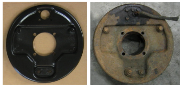 2 Ford Backing plates - old & new -seuls