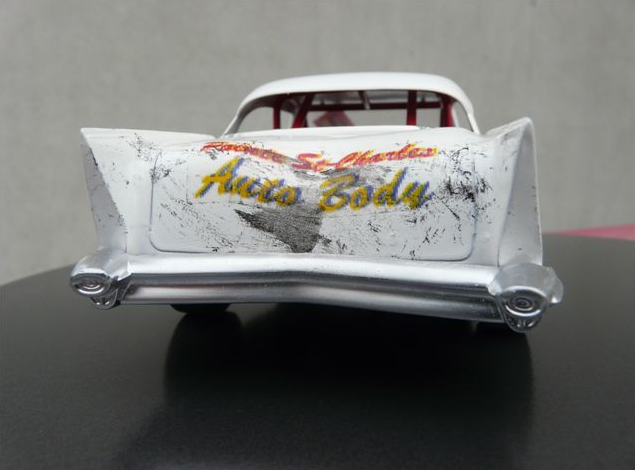 '57 Chevy sc blanc vue arrière -seul